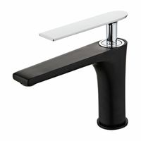 Black Taps Basin Mixer